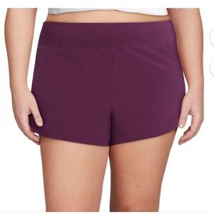 NWOT Avia Women's Purple Compression Waist Running Shorts with liner & pocket